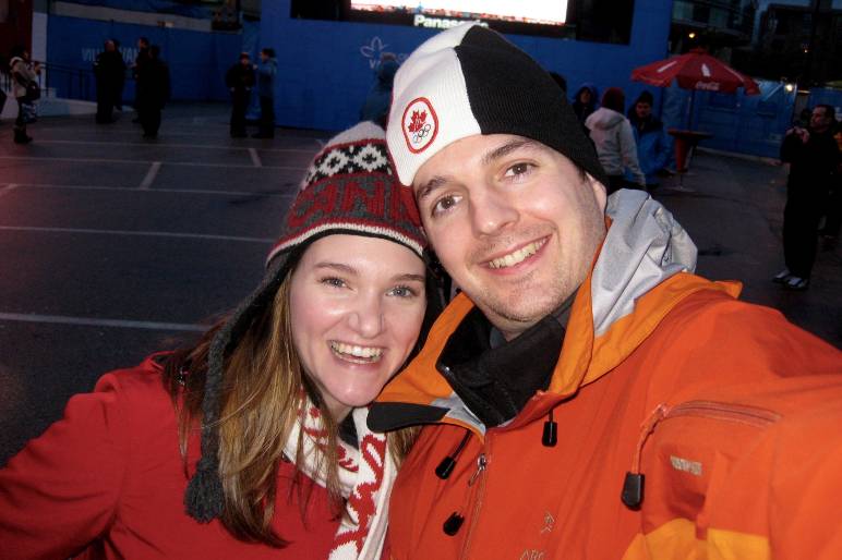 Todd Talbot with his wife, Rebecca Colding