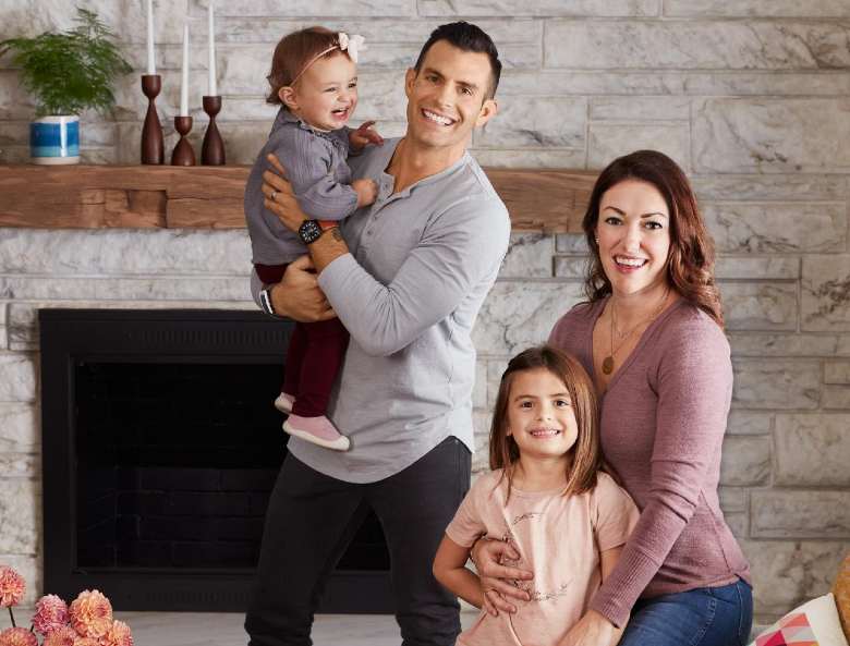 John Colaneri with his wife and kids