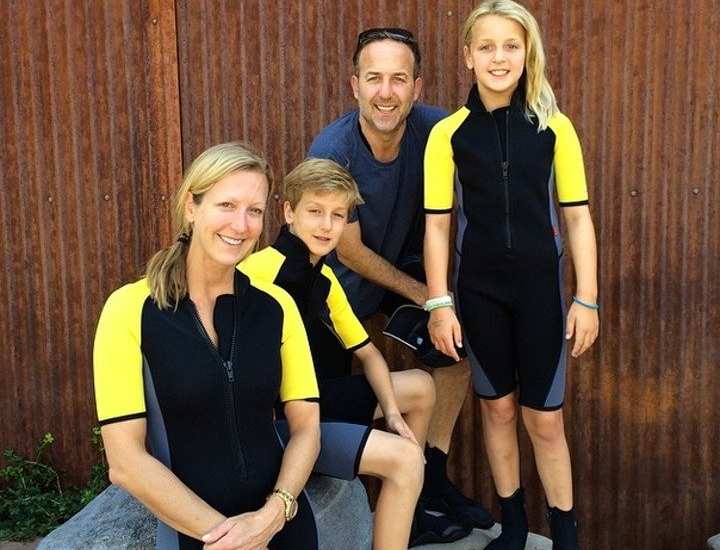 David Haffenreffer with his Ex-wife, Lara Spencer and his children